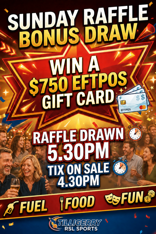 sunday raffle bonus